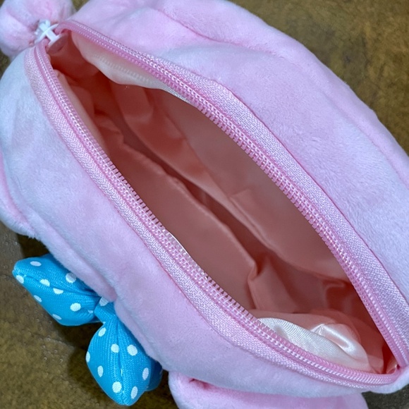 My Melody Plush Cosmetic Makeup Pouch Travel Case Kawaii Sanrio Pink - Picture 10 of 11